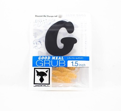 Jackall Soft K�der Good Meal Grub 1.5 Zoll Glow Crash Clear Krill (7543)
