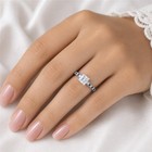 2.50Ctw Princess Cut Diamond Silent Grace Ring 14K White Gold Plated Size-7 — photo 1