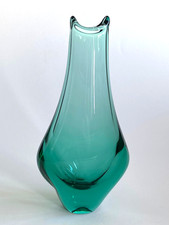 Holmegaard Per Lütken Vase dickwandiges Glas grün 26 cm 1.225 g