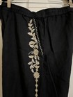 Johnny Was Los Angeles Linen Embroidered Jogger Elastic Drawstring Pants Large — photo 8