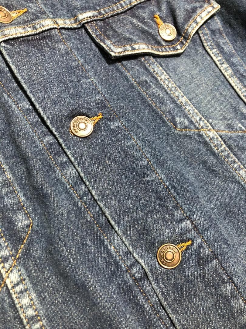 USED 19SS "YOU ARE THE WORLD" OVERSIZED DENIM JACKET GOOD thumbnail 5