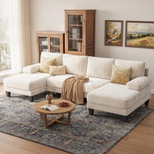 Sectional Couches for Living Room  112 Inch U-Shaped Sectional Couch