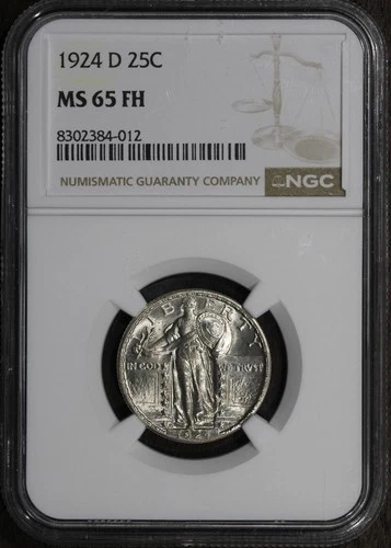 1924-D (MS65FH) Standing Liberty Quarter 25C NGC - Blast White