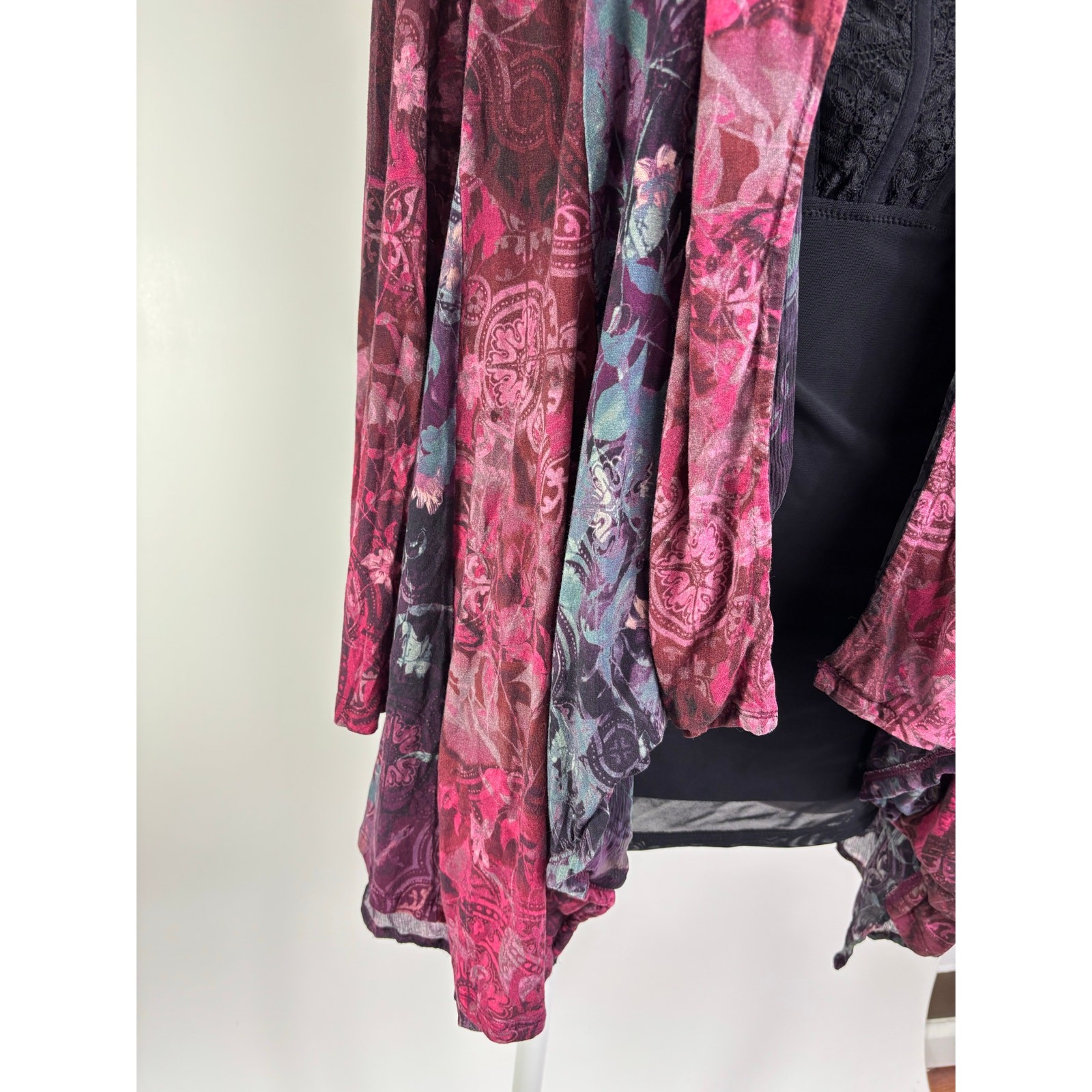 Soft Surroundings Open Front Patchwork Cardigan S… - image 3