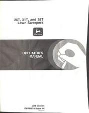 John Deere Operator's Manual for 26T, 31T, and 38T Lawn Sweepers