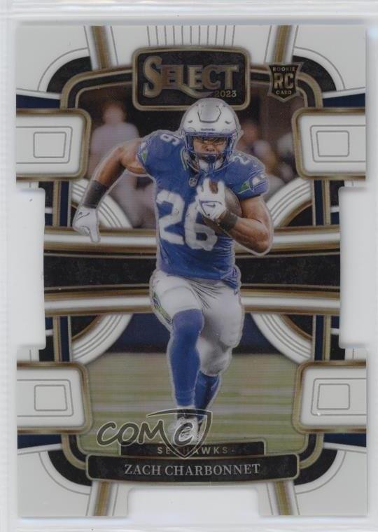 2023 Panini Select Concourse White Prizm Die-Cut 5/199 Zach Charbonnet #86 1kk