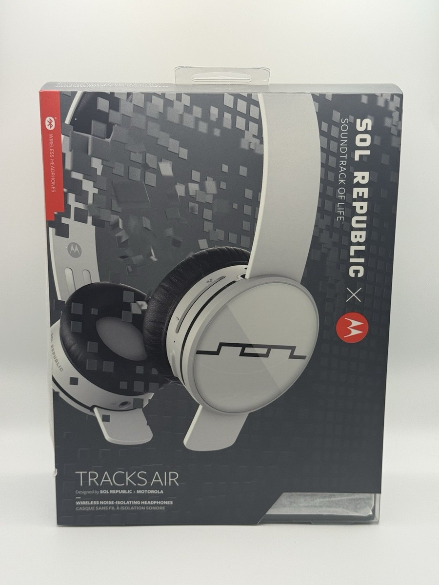 Sol Republic Tracks Air Wireless On-Ear Headphones White Bluetooth