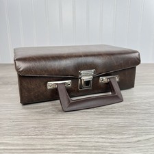 BMI Vintage 12 Cassette Audio Tape Carrying Case Vinyl Faux Leather with Handle