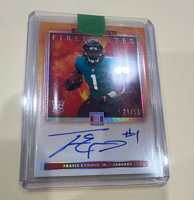 Panini 2021 Impeccable Firestarter Travis Etienne Jr. Jaguars FS-TE Auto /50