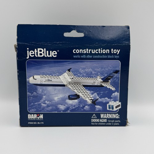 jetBlue Best-Lock Construction Toy Airplane + Pilot NIB 2006 BL175 Daron 55 Pcs - Picture 2 of 11