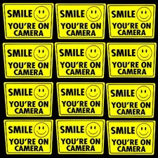 Waterproof Security Camera Window Sticker Decal Signs For Home School C-Stores