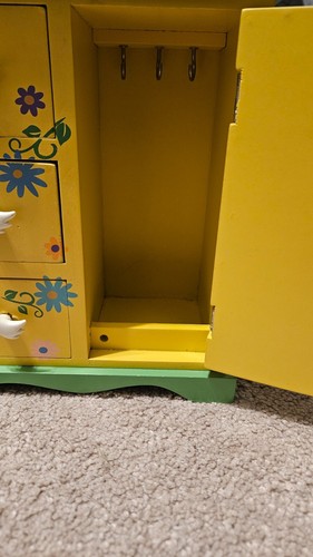 Vintage Floral, Bird, and Butterfly Jewelry box with drawers and mirror - Picture 3 of 10