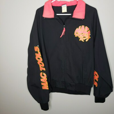 Vintage Mac Tools Jacket Racing Swingster Made in USA size L Neon