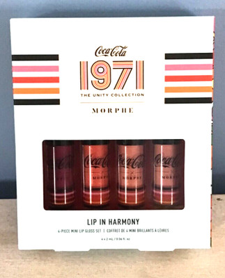 Morphe x Coca Cola 1971 The Unity Collection 4 mini lip gloss set New in Box