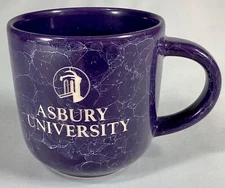RFSJ Inc. Asbury University Coffee Mug Marbleized Finish Purple Logo & Spell Out