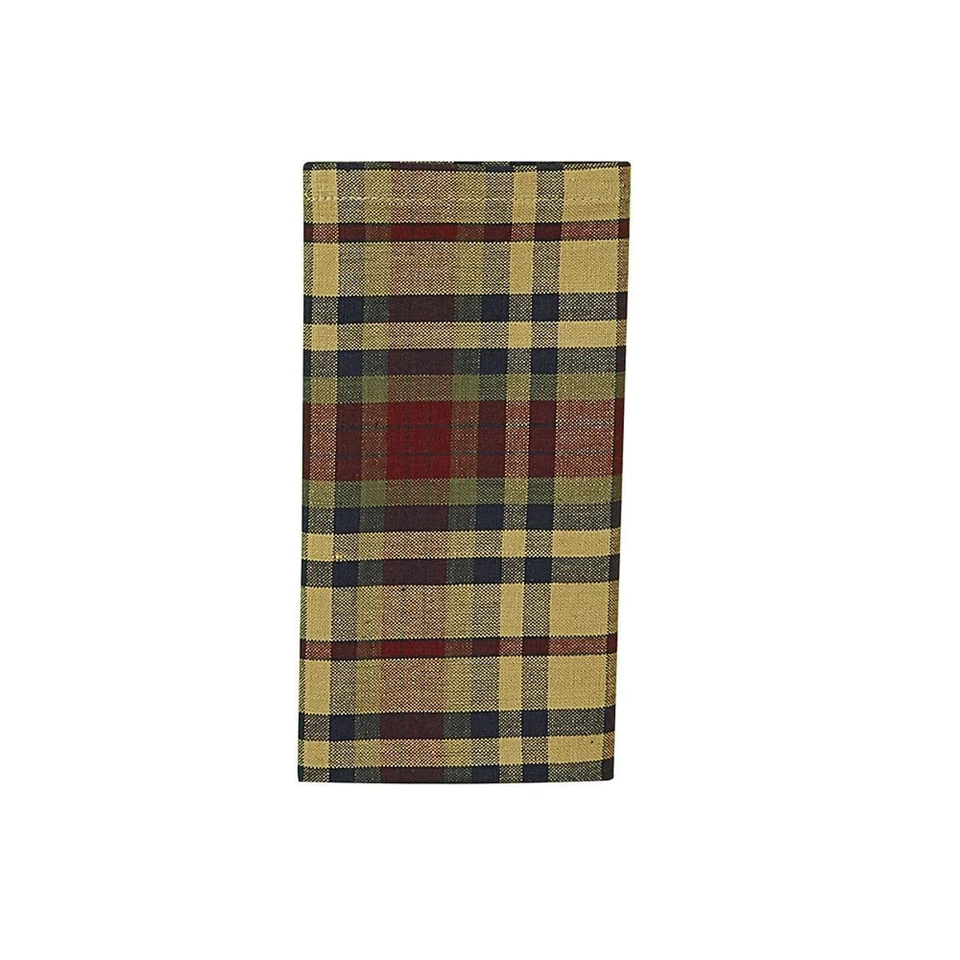 Набор из 4 хлопковых салфеток South River Country в клетку красный синий желтый квадратный 18 дюймов - Изображение 2 из 2