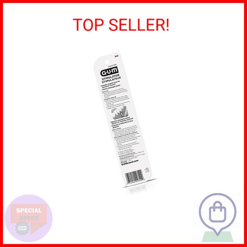 GUM Stimulator Permanent Handle with Rubber Tip, Precision Control, Massages Gum - 第 2/2 張圖片