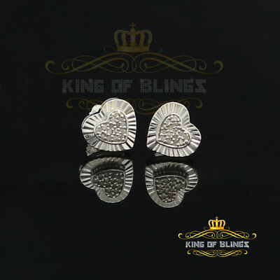 Aretes Para Hombre Herz 925 Weiß Silber 0,10ct Diamant Damen & Herren Ohrringe