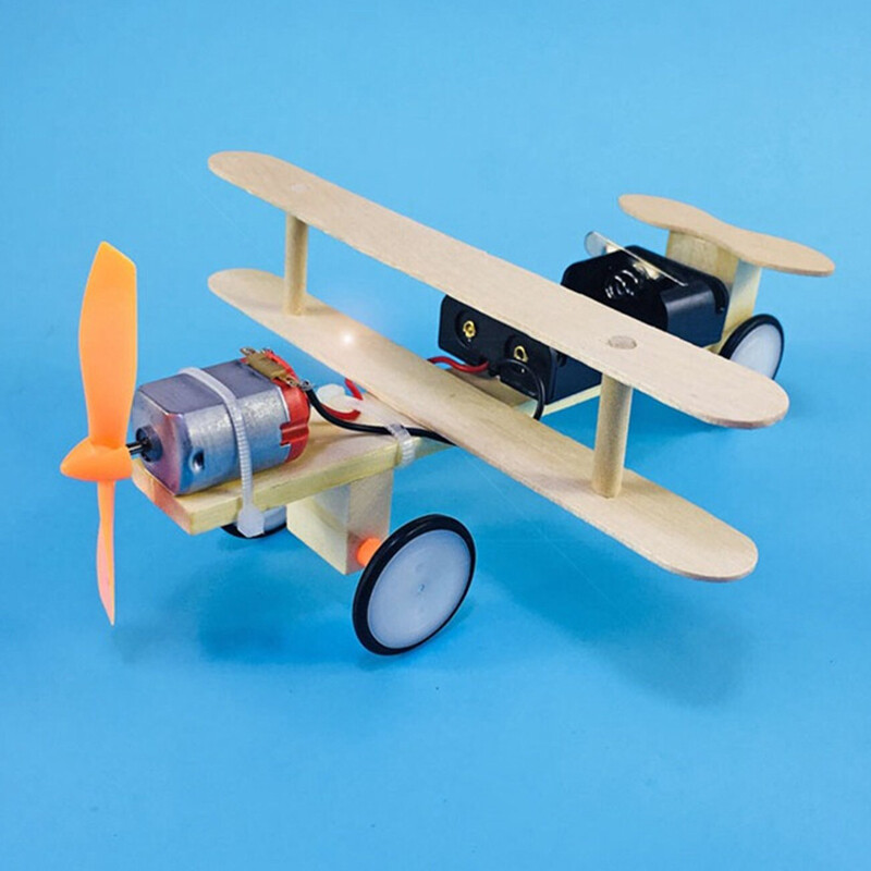 Toy Plane Using Motor DIY Fan Powered Toy plane Improve hands-on skills Science Projects Boys ...