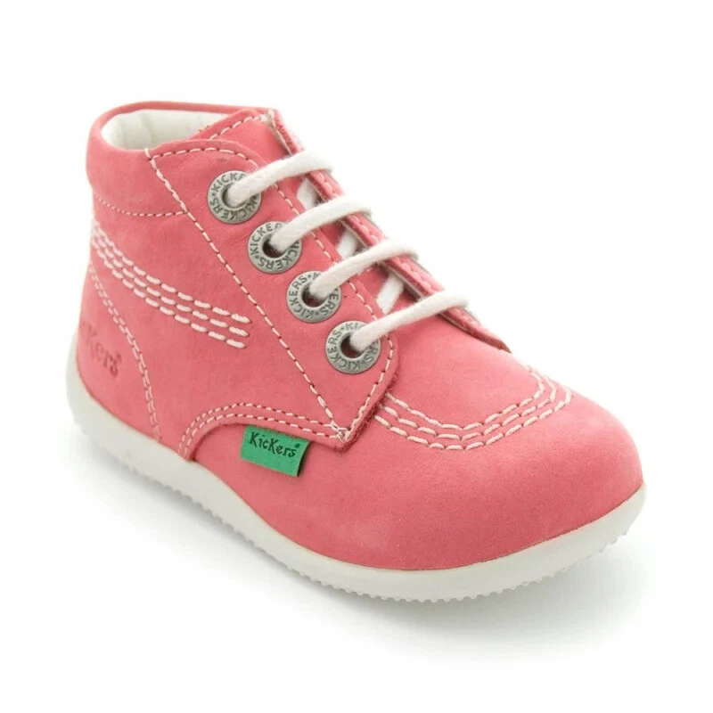 Kickers- Zapatos Billie de Cuero Rosa para Niños Unisex Foto 4 de 4