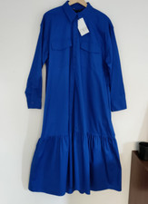 Zara Long Voluminous Poplin Shirt Dress Loose 100% Cotton XS S BNWT