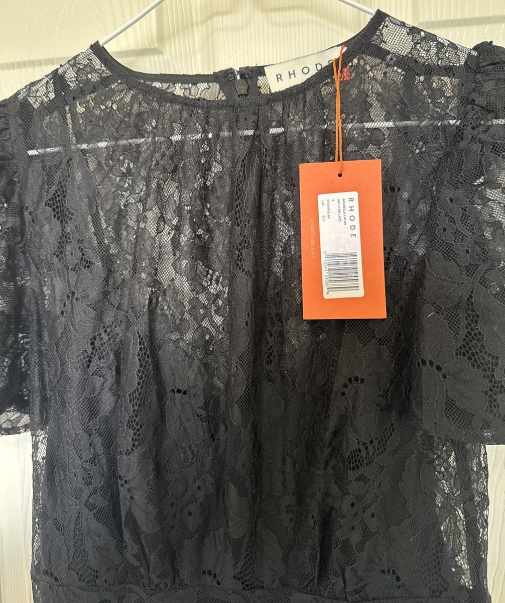 Rhode Arabella Dress Ink Lyon Lace Rhode Arabella Dress Ink Lyon Lace