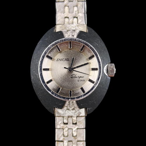Vintage ENICAR Sherpa Star Automatic Watch 1970s Original bracelet Swiss Made - Picture 3 of 12