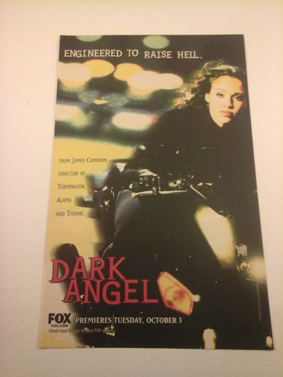 DARK ANGEL - PREMIERE Vtg 2000 TV Promo Print Ad (Mini Poster) FOX