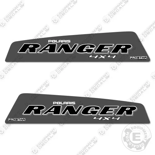Fits Polaris Ranger 4x4 Decal Kit UTV (GREY) - 7 YEAR OUTDOOR 3M Vinyl!