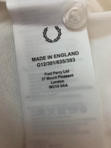 FRED PERRY TWIN TIPPED POLO SHIRT G12 301 WHITE/MAROON COTTON NEW WITH TAGS - Picture 7 of 11