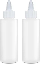 BRIGHTFROM Condiment Squeeze Bottles, 4 OZ Empty Squirt Bottle with Twist Top Ca