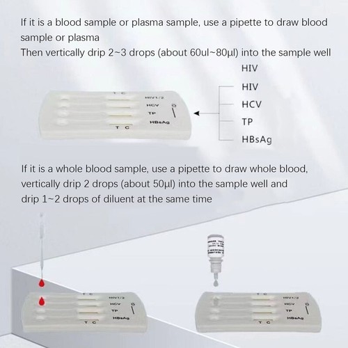 HIV -Test -Kit zu Hause HIV -Bluttest -Kit Easy Genaue sofortige Rapid -Testwerk - Picture 6 of 12