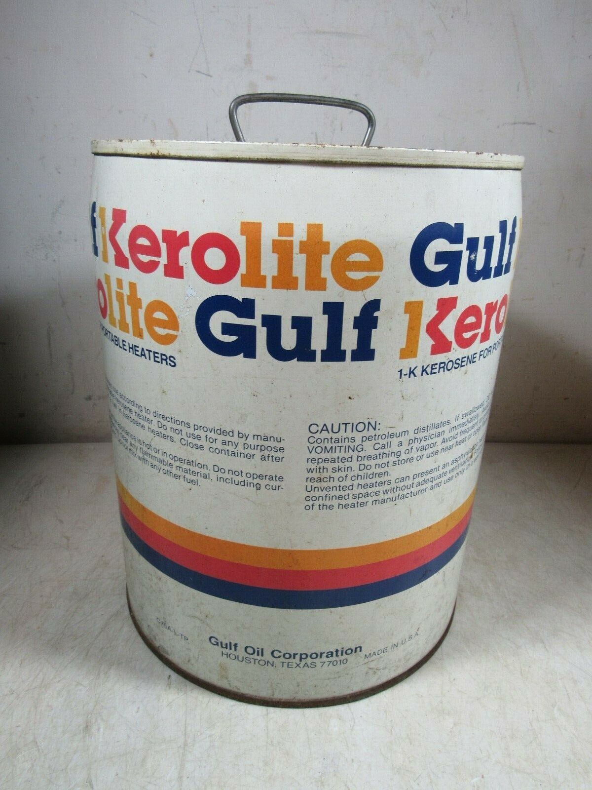 Vintage Gulf Gas u0026amp; Oil Kerolite 1-K Kerosene 5 Gallon Empty Can | eBay
