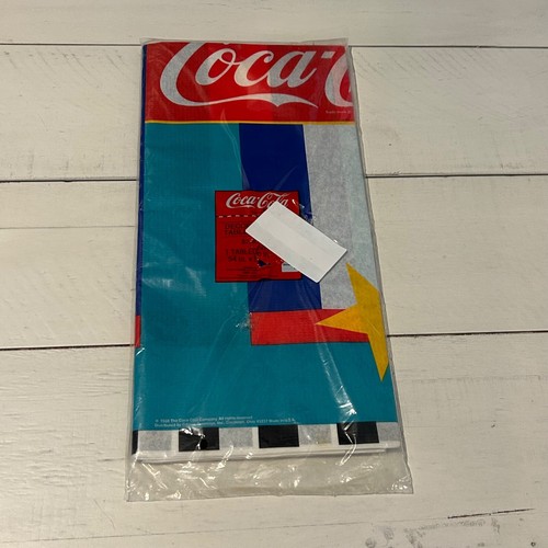 VINTAGE COCA-COLA PAPER TABLECOVER TableCloth 54" X 96" NEW - 第 1/4 張圖片