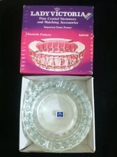NEW LADY VICTORIA CRYSTAL ASHTRAY CHANTELLE PATTERN