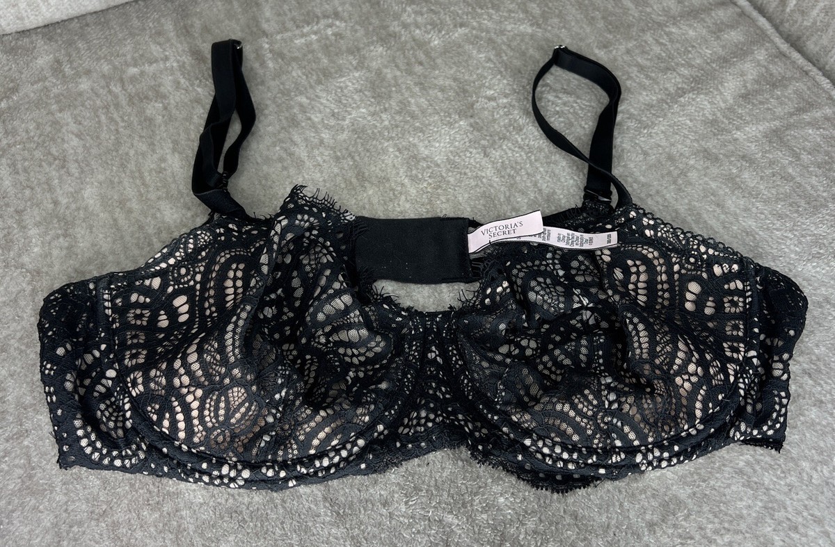 【ブラック】Victoria's Secret ブラトップ Mサイズ Victoria's Secret Women's Black Lace Wired RN54867 CA23226