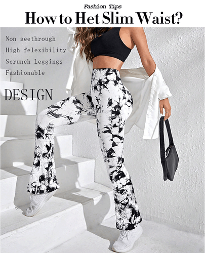 Nahtlose Damen-Flare-Leggings butterweich hochtailliert Training Bootcut Yoga-Hose - Bild 19 von 37