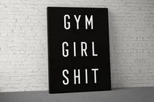 Motivational Gym Wall Art - Canvas Quote for Home or Office Decor