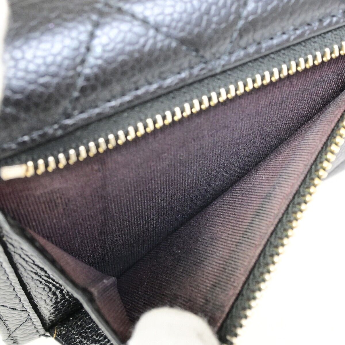 CHANEL CC Classic Small Trifold Wallet Purse Grained CHANEL CC Classic Small Trifold Wallet Purse Grained