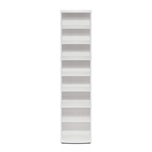 Furinno Multimedia Storage Tower White 5-Shelf Adjustable Home Office Organizer - Picture 2 of 6