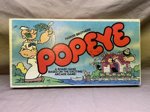 Vintage 1983 Parker Brothers Popeye Board Game Almost Complete