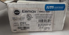 Eemax Single Point Electric Tankless Water Heater SP3012