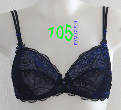New Lise Charmel Underwire Bra Sapphire Lace + FR 85C (70C EUR)
