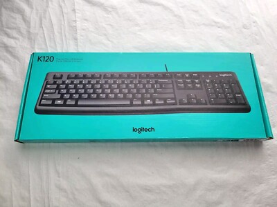 NEW Logitech K120 Full-Size Wired Membrane Keyboard for PC BRAND NEW SEALED