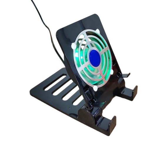 Foldable Phone Holder With Cooling Fan USB Gaming Radiator For Smartphone Tablet - Zdjęcie 6 z 10