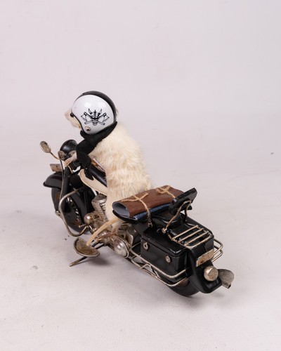 Taxidermy Mouse on Motorcycle with Leathers and Helmet - Picture 4 of 5