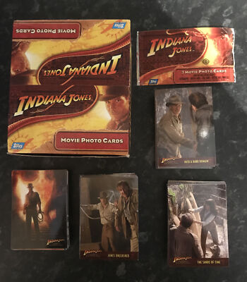 Indiana Jones & the KOTCS 100+ Random Trading Cards & Empty Box + Wrapper 2008
