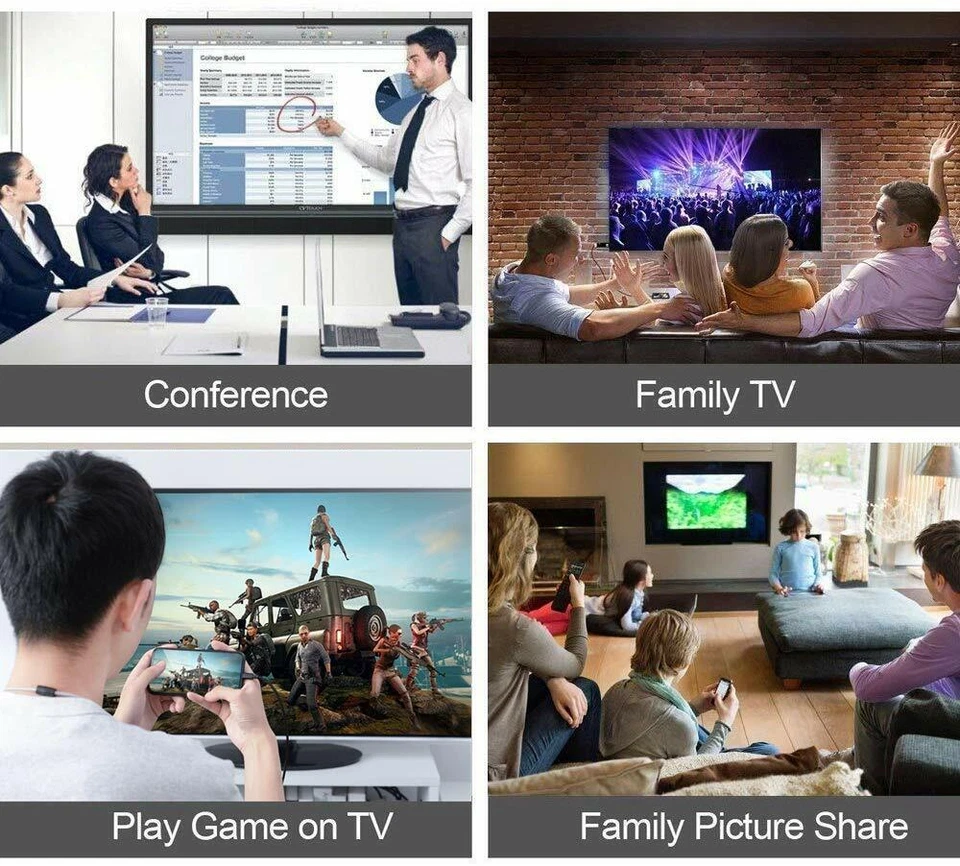 For iPhone iPad 1080P HDMI Mirroring AV Cable Phone to TV HDTV Adapter Sync Cord - Image 4 of 4