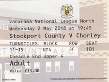 Ticket - Stockport County v Chorley 02.05.18