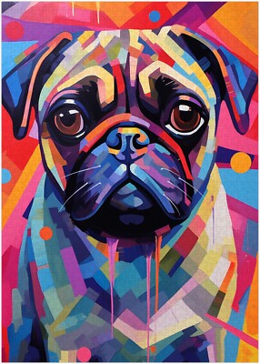 Face of Pug Puzzle 300/500/1000 Teile